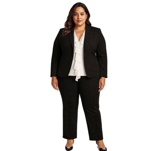 Eloquii Black HighWaisted Side Pockets Pants Size 2XL business professional - Picture 1 of 10